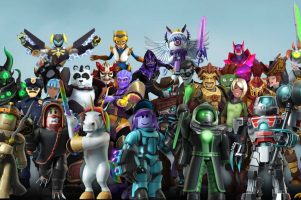 Roblox Avatare sammeln sich in unterschiedlichen Designs