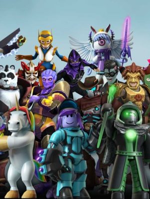 Roblox Avatare sammeln sich in unterschiedlichen Designs