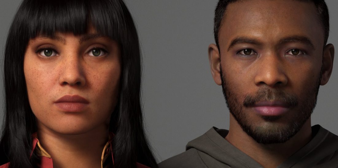 Metahuman Metaverse Avatare oder Menschen, sehr reale Gesichtszüge