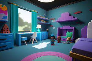 Künstliche Intelligenz interpretiert eine Roblox Metaverse Welt